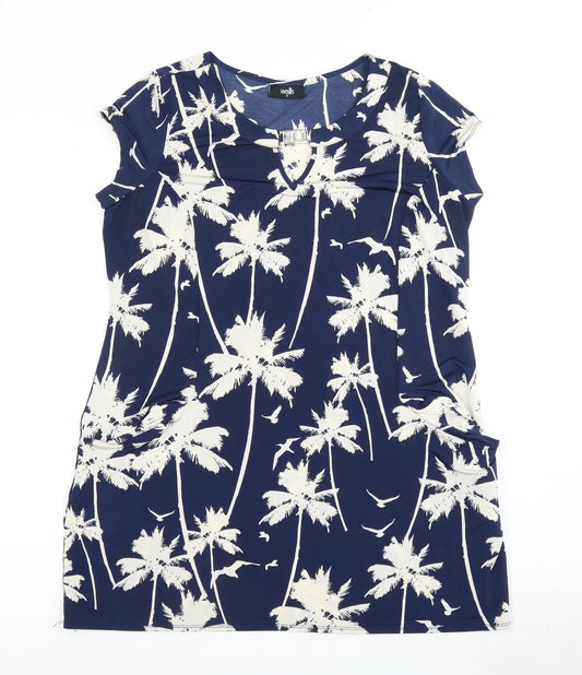 Womens UK Size M Wallis Blue Basic Blouse