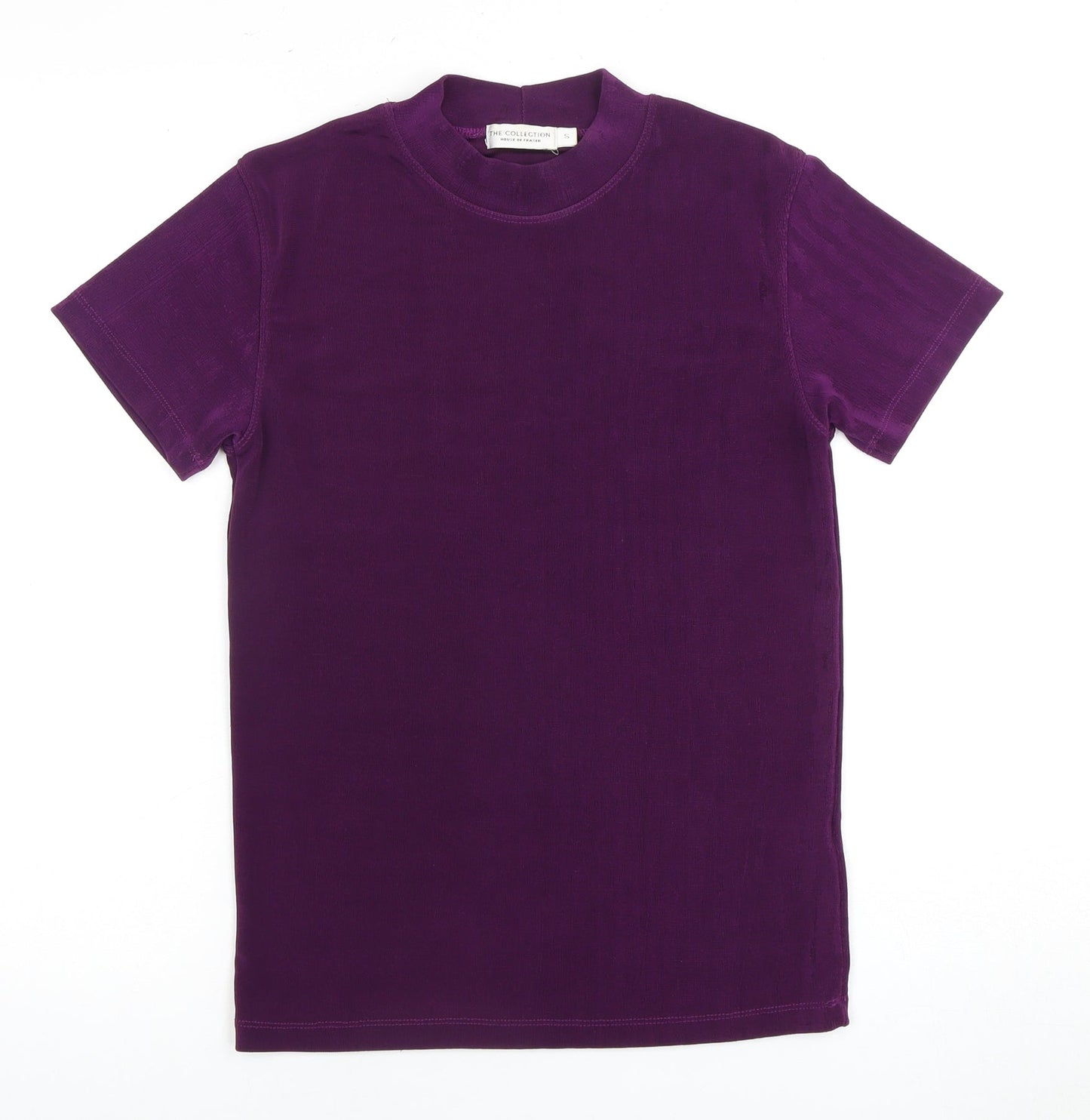 House of Fraser Women's Purple Mock Neck Top Size S