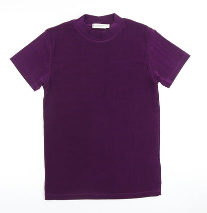House of Fraser Women's Purple Mock Neck Top Size S