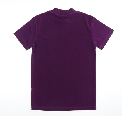 House of Fraser Women's Purple Mock Neck Top Size S
