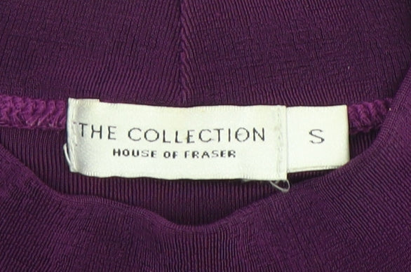 House of Fraser Women's Purple Mock Neck Top Size S