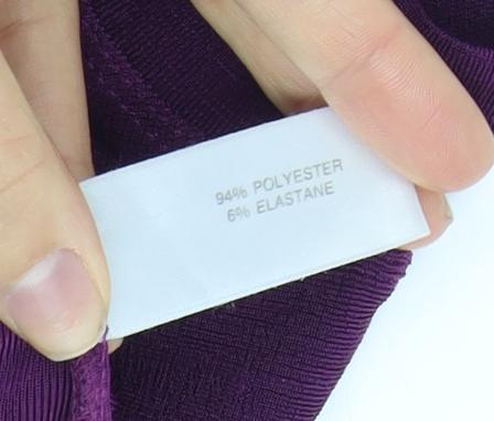 House of Fraser Women's Purple Mock Neck Top Size S