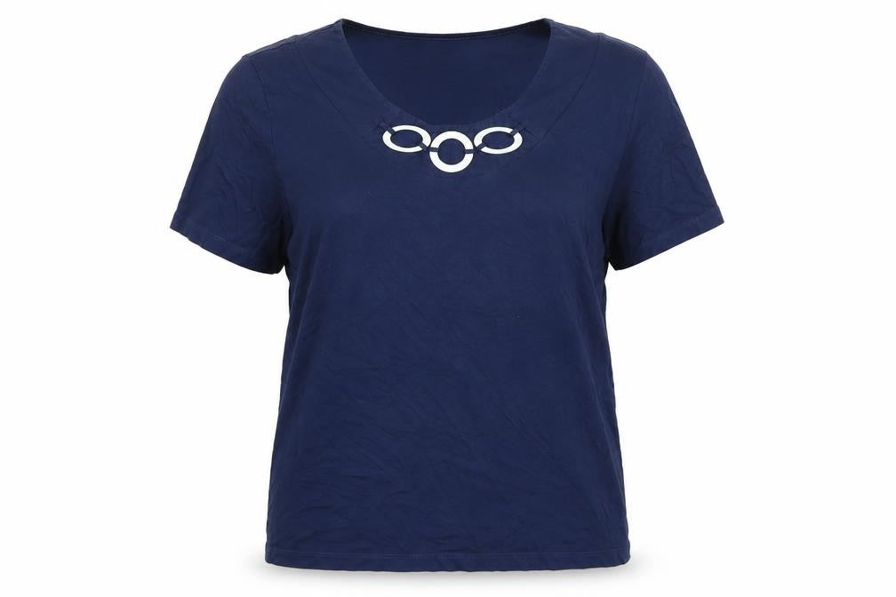 Womens UK Size UK 14 Eastex Blue Basic T-Shirt