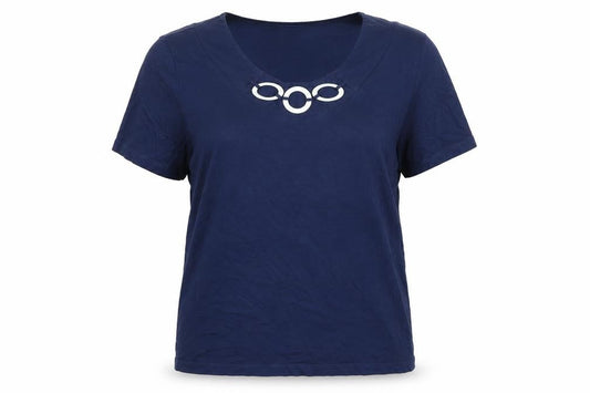 Womens UK Size UK 14 Eastex Blue Basic T-Shirt
