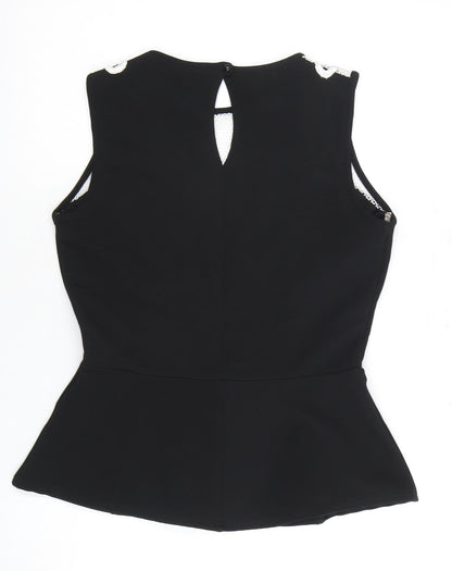 Womens UK Size 10 Lipsy London Black Camisole Blouse