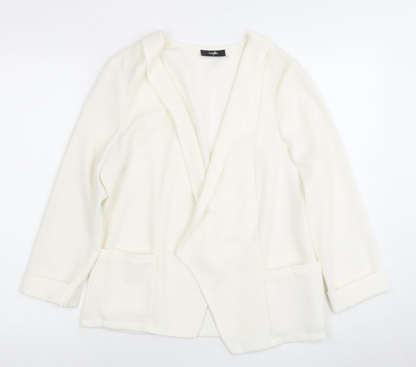 Wallis Women's White Blazer, Size M, Formal, Lined