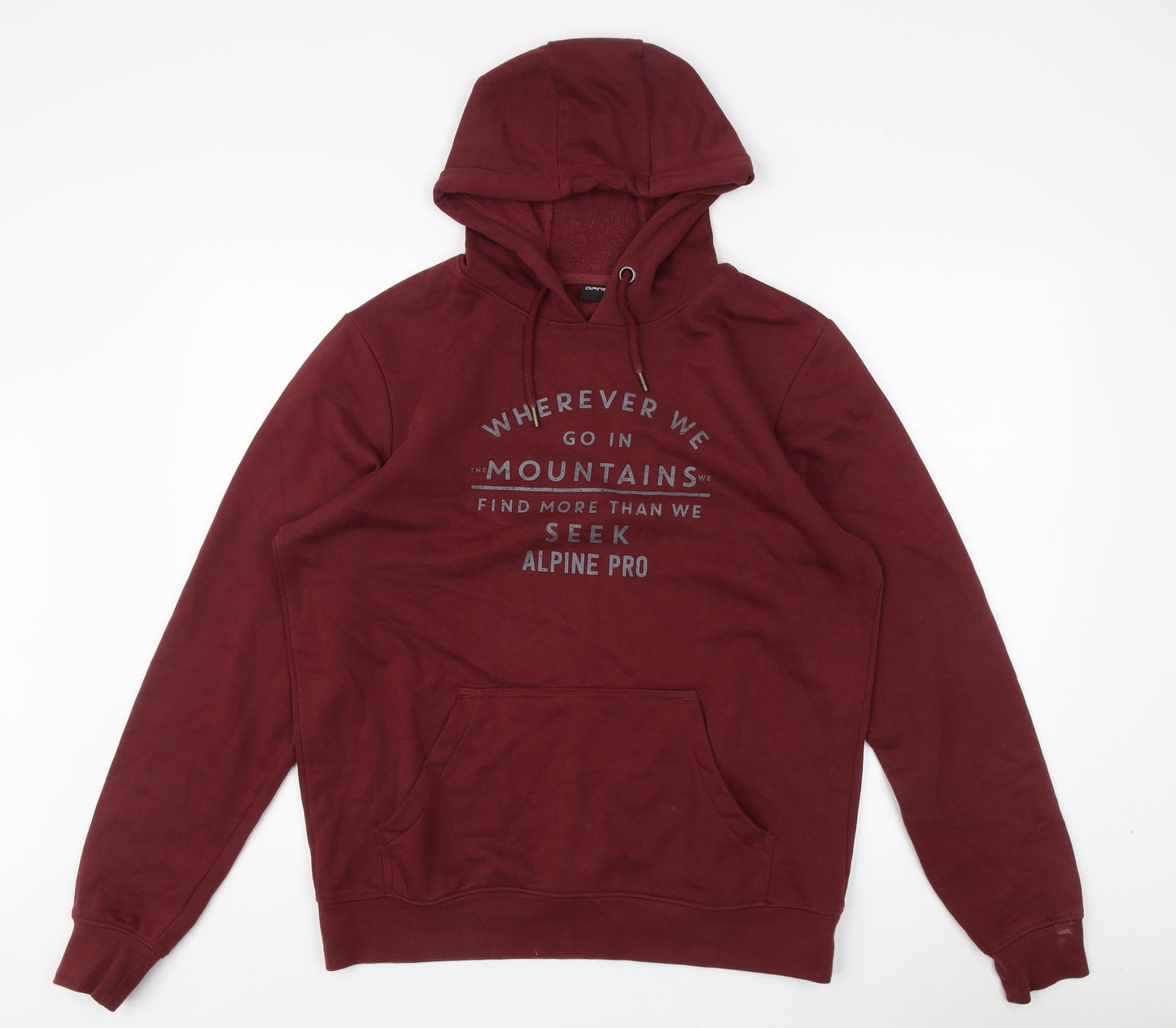 Alpine Pro Unisex Red Pullover Hoodie, Large