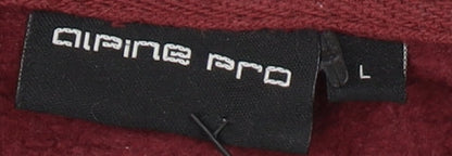Alpine Pro Unisex Red Pullover Hoodie, Large