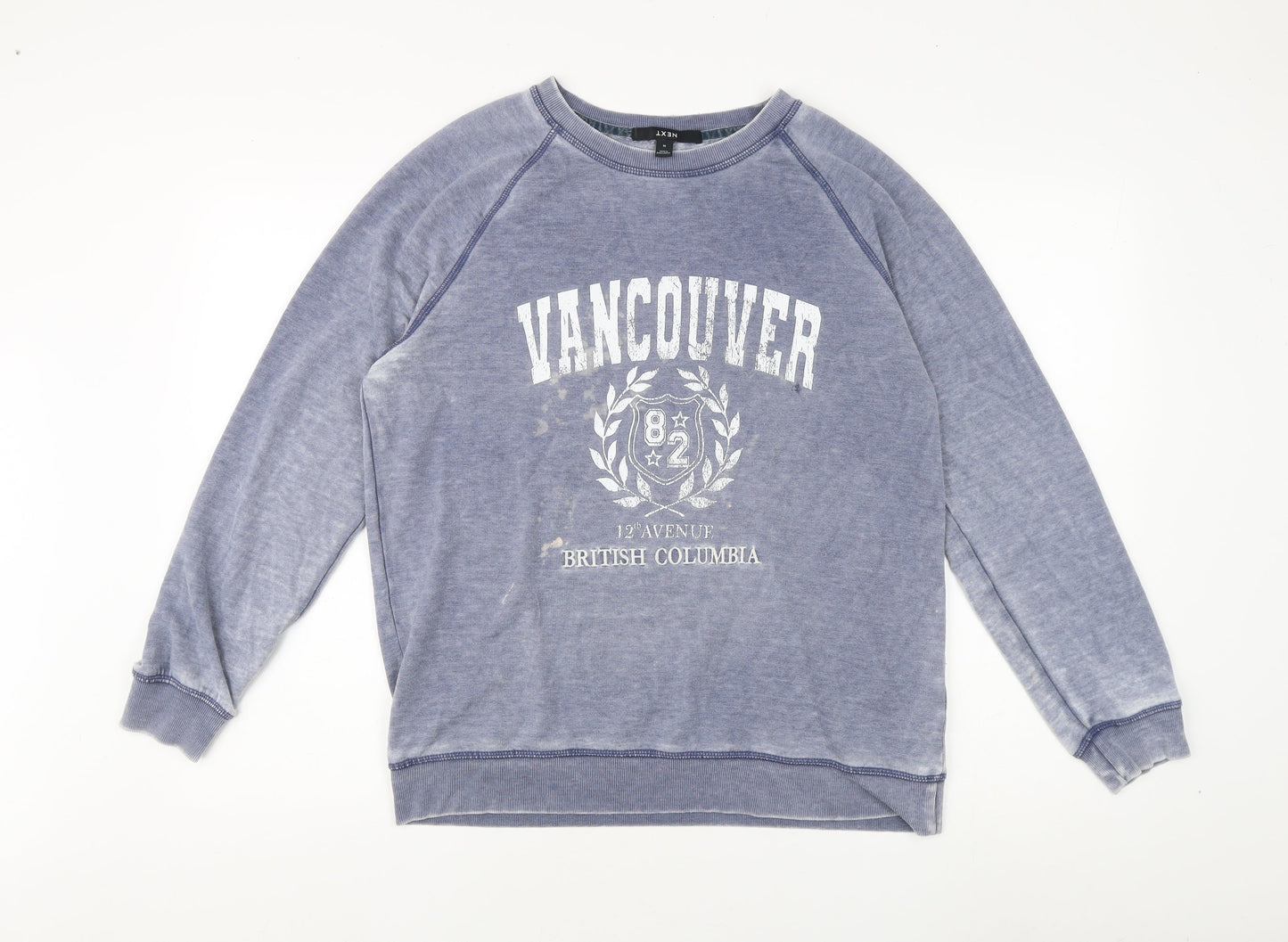 Mens UK Size M NEXT Blue Pullover Sweatshirt