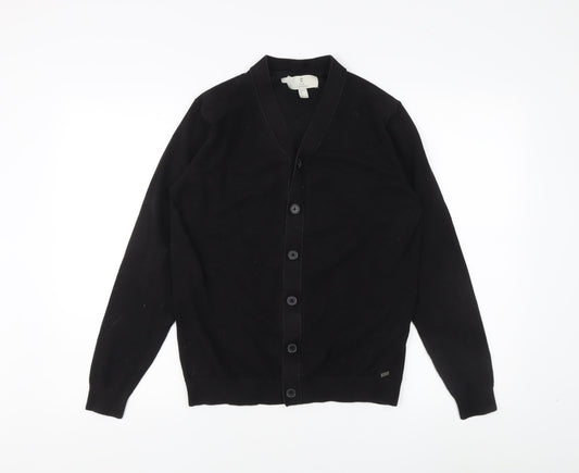 Additional front view of 2nd Chapter Black Cardigan, unisex, s, classic style