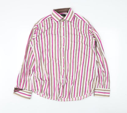 Mens UK Collar Size 16.5 Jones Smart Multicoloured  Dress Shirt