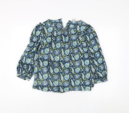 Womens UK Size S Monsoon Blue Basic Blouse
