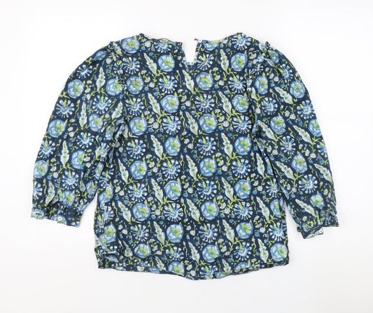 Womens UK Size S Monsoon Blue Basic Blouse