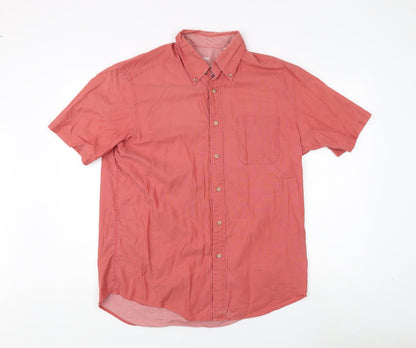 Guise Men's Red Short Sleeve Button-Up Shirt