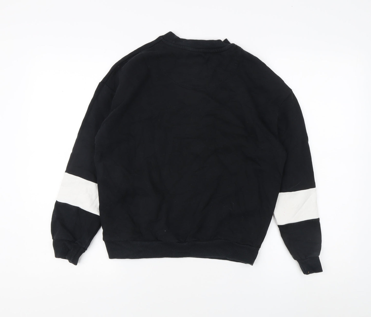 Marks and Spencer Boys Black Sweatshirt 11-12 Years Graphic Sequin