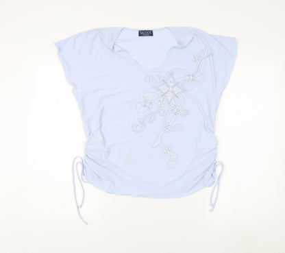 Womens UK Size L Saloos Collection Blue Tunic T-Shirt