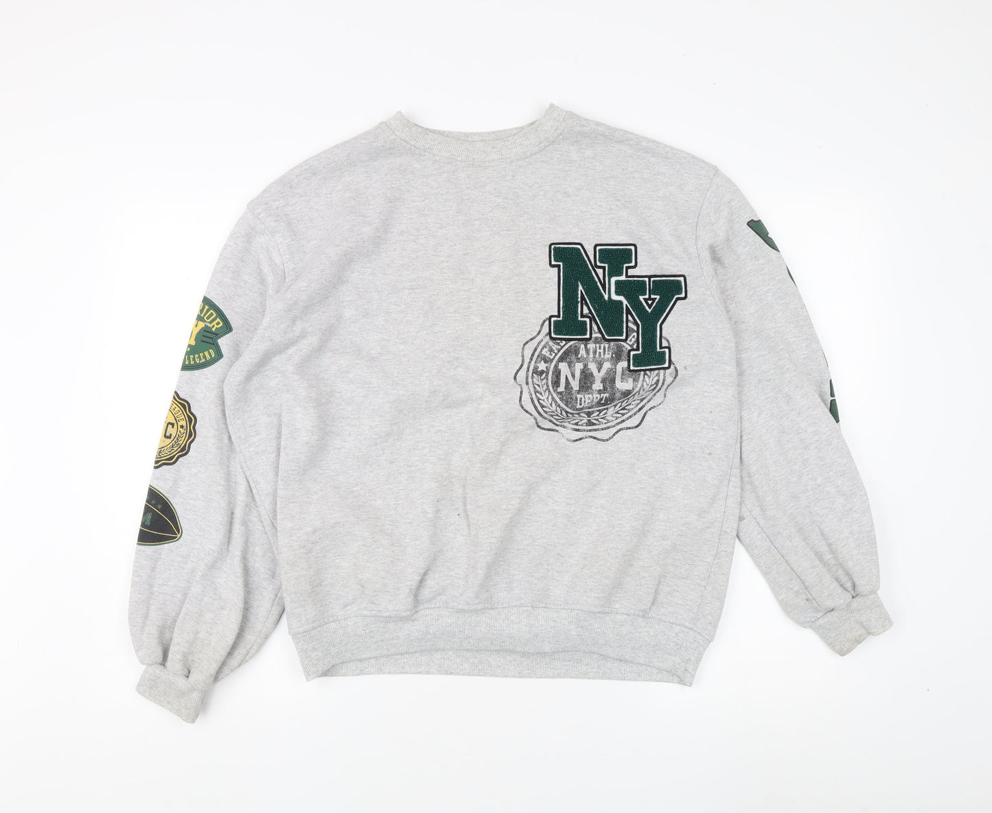 Urban Outfitters Grey Men's Logo Sweatshirt S