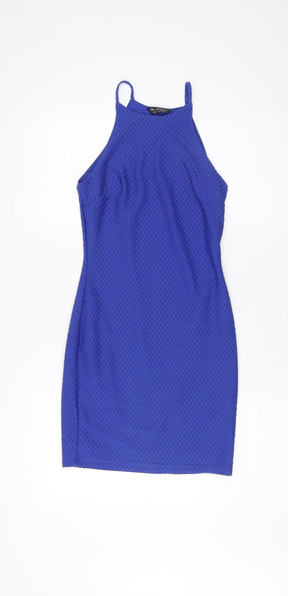 Miss Selfridge Women's Blue Bodycon Dress, Size UK 8