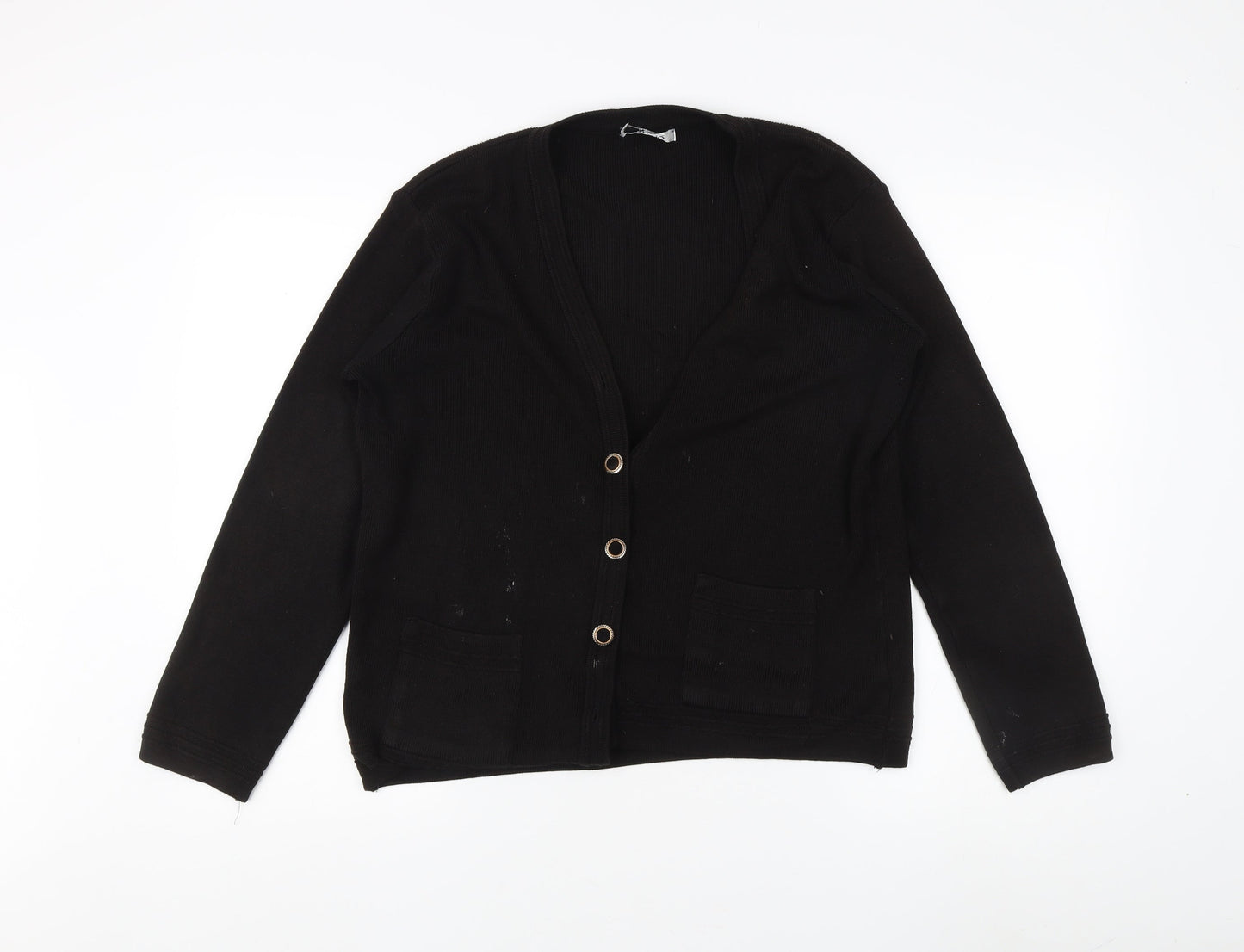 Womens UK Size 14 Berketex Black Cardigan Jumper