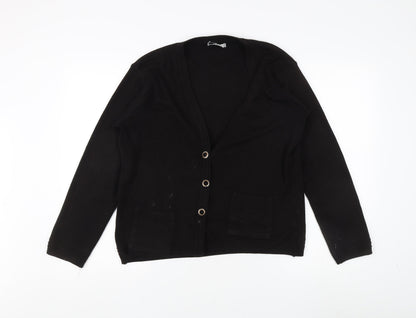 Womens UK Size 14 Berketex Black Cardigan Jumper