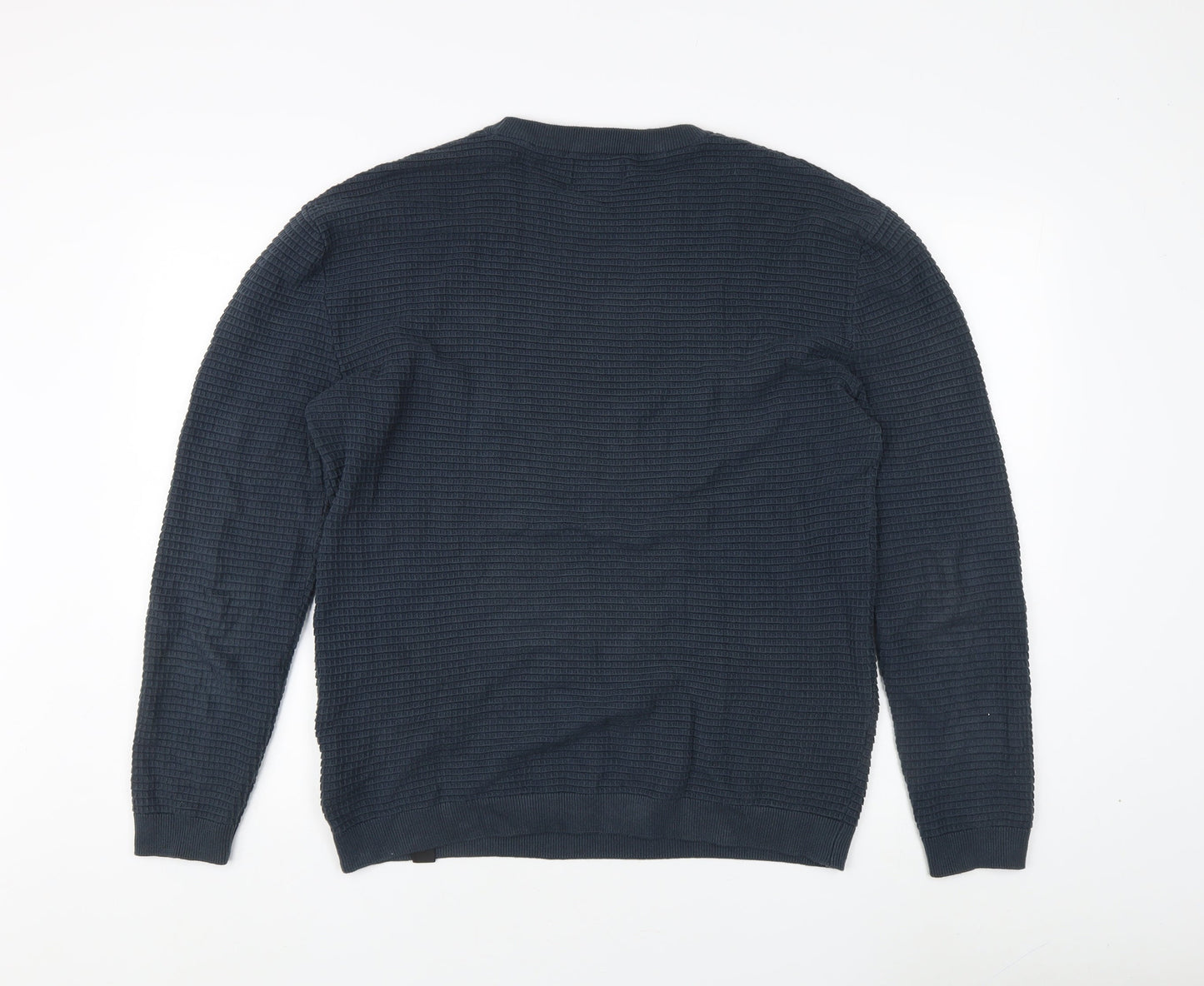 Mens UK Size L Pull&Bear Blue Pullover Sweatshirt