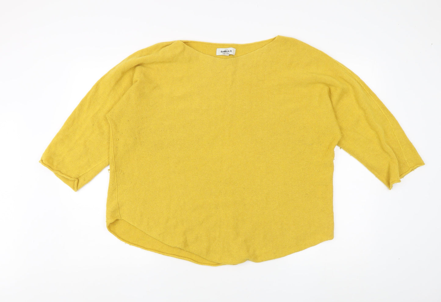Womens UK Size XL Isabella D. Yellow Pullover Jumper