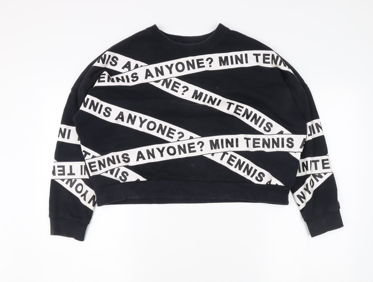 Mini Cream Women's Black Pullover Sweatshirt M