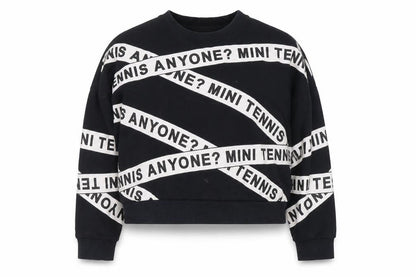 Mini Cream Women's Black Pullover Sweatshirt M