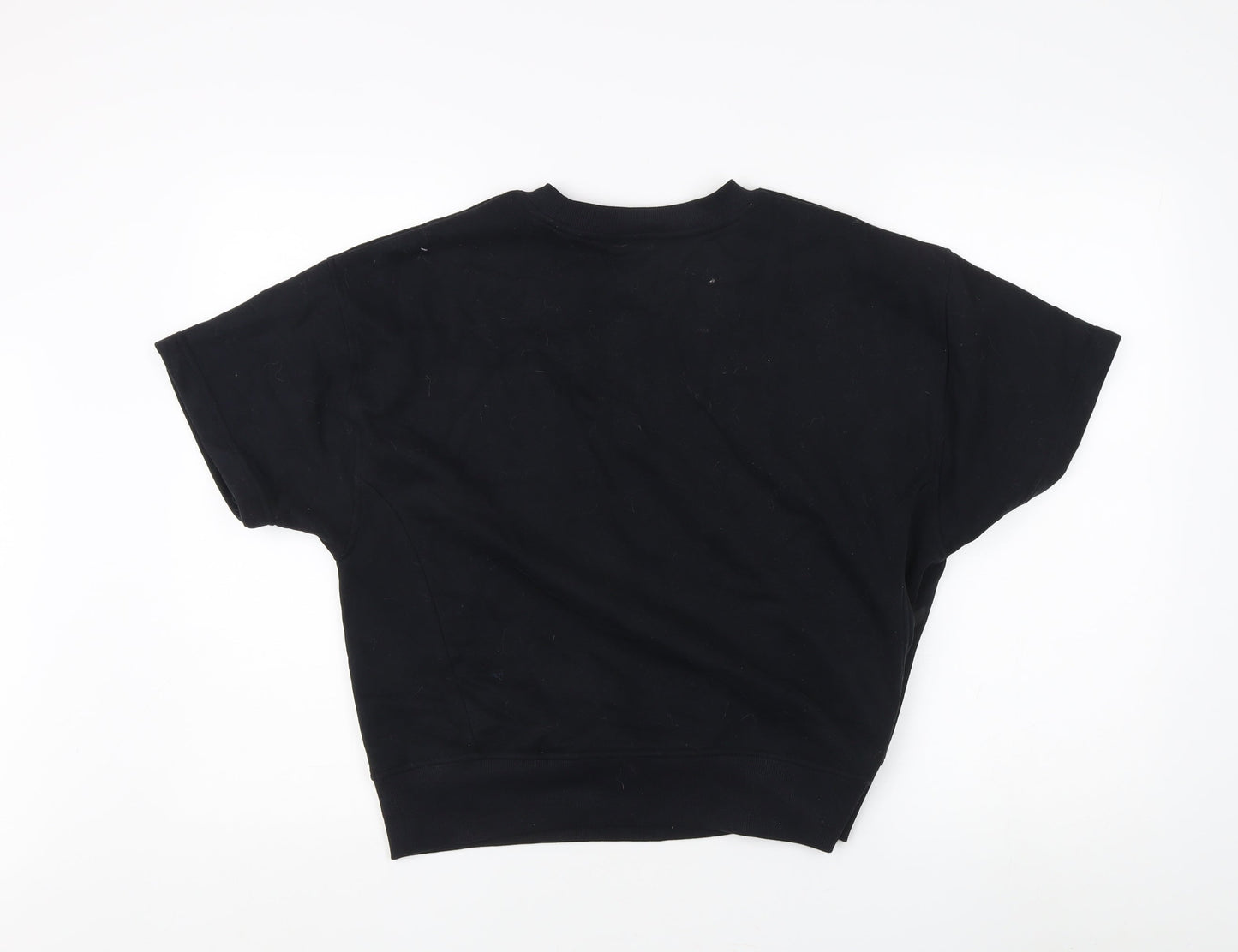 Womens UK Size XS Marks and Spencer Black Basic T-Shirt