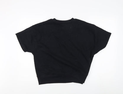 Womens UK Size XS Marks and Spencer Black Basic T-Shirt