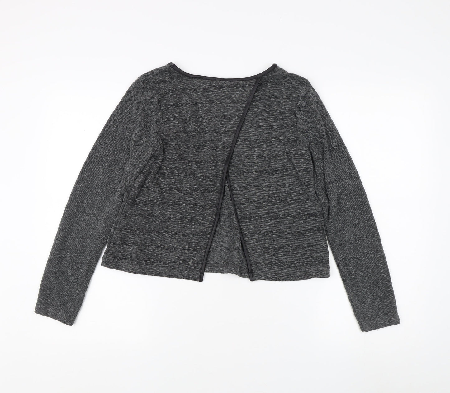 Miss Selfridge Grey Cropped Top, UK 6, Women's Long Sleeve
