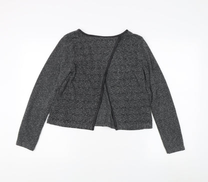 Miss Selfridge Grey Cropped Top, UK 6, Women's Long Sleeve