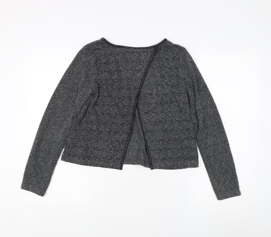 Miss Selfridge Grey Cropped Top, UK 6, Women's Long Sleeve