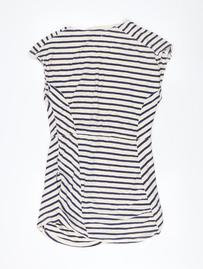 Whistles Women's Multicoloured Striped T-Shirt Dress Size 12