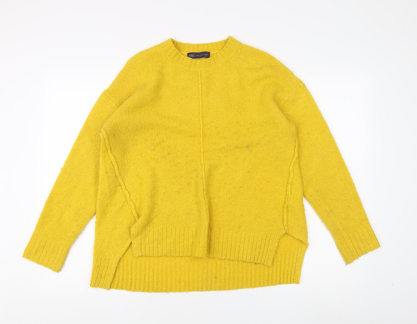 Womens UK Size M Marks and Spencer Yellow Pullover Jumper