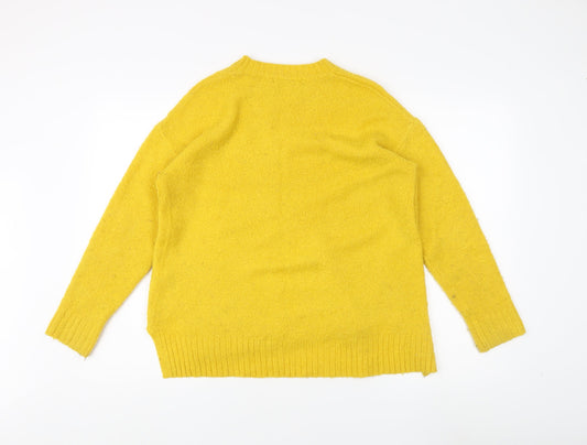 Womens UK Size M Marks and Spencer Yellow Pullover Jumper