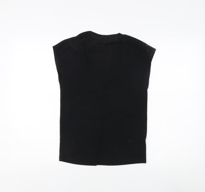 Womens UK Size M MNG Black Basic T-Shirt