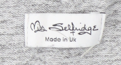 Miss Selfridge Grey Off Shoulder Blouse, M, Women's Casual Top