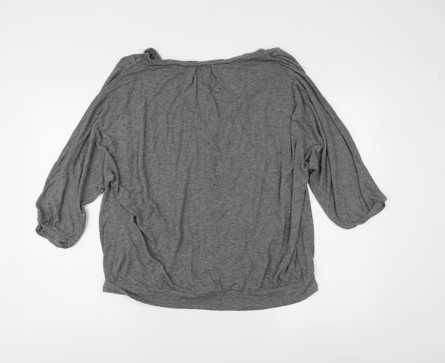 Womens UK Size 18 Monsoon Grey Basic Button-Up