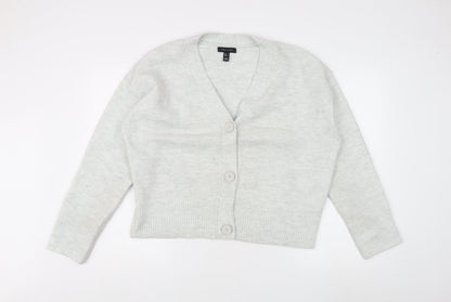 Womens UK Size L New Look Ivory Cardigan Jumper