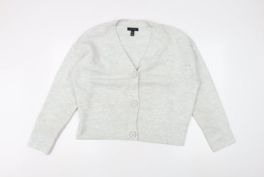 Womens UK Size L New Look Ivory Cardigan Jumper