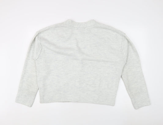 Womens UK Size L New Look Ivory Cardigan Jumper