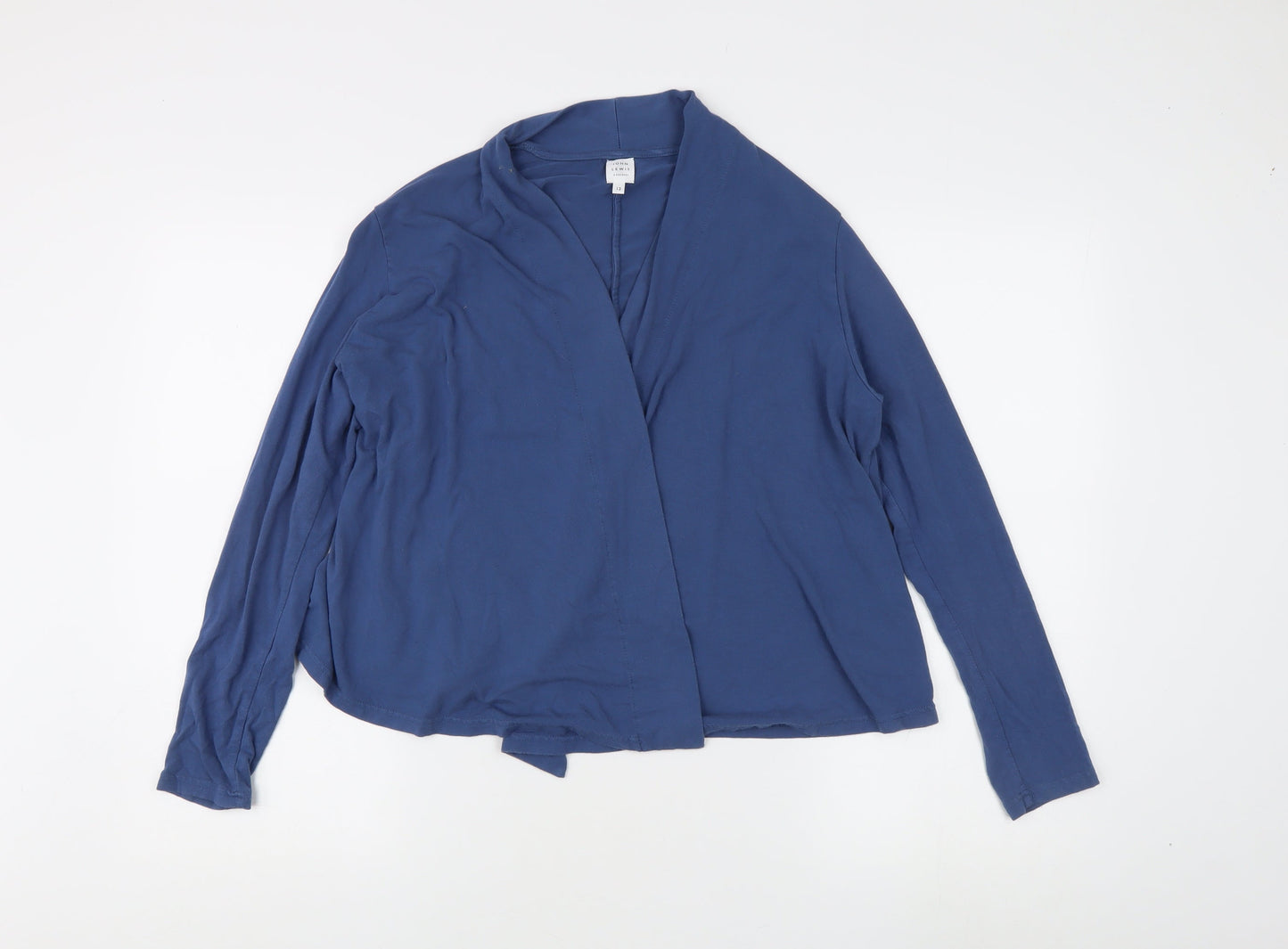 Womens UK Size 12 John Lewis Blue Cardigan Jumper