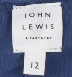 Womens UK Size 12 John Lewis Blue Cardigan Jumper