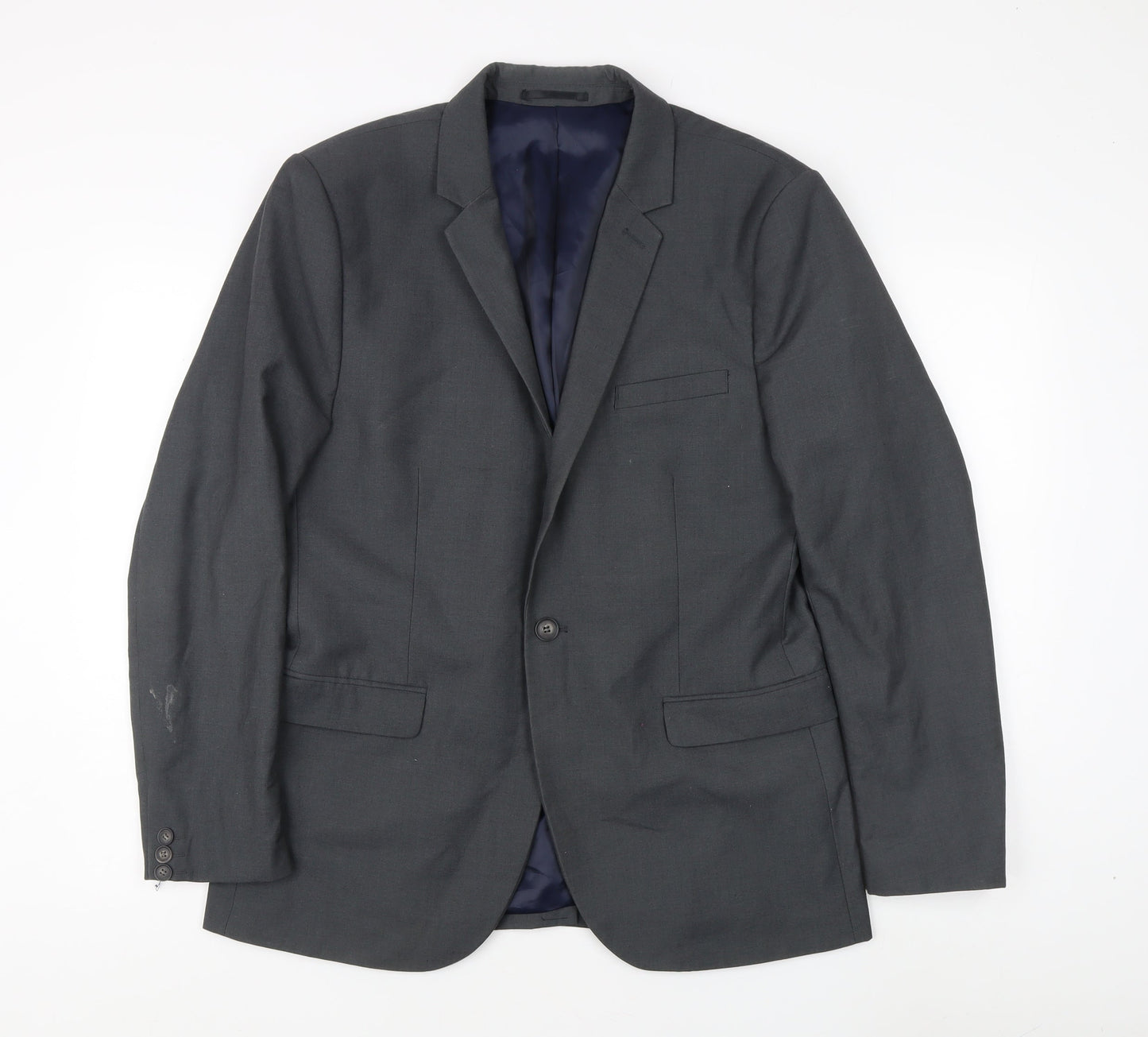Mens UK Size 42 Topman Regular Grey Suit Jacket