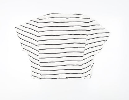 Zara Women's White Striped Blouse XS Relaxed Fit
