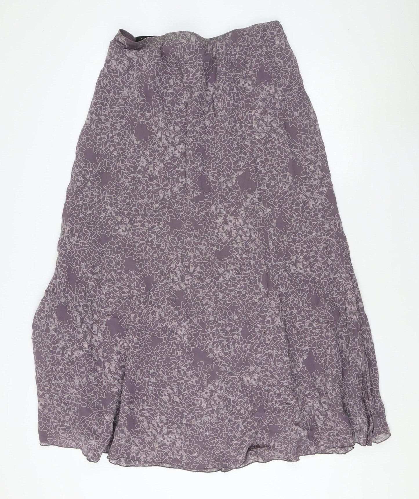 Country Casuals Women’s Purple Floral Midi Skirt Size L