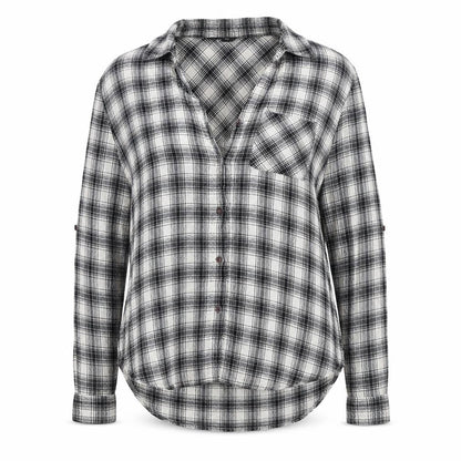 Womens UK Size 10 New Look Black Basic Button-Up