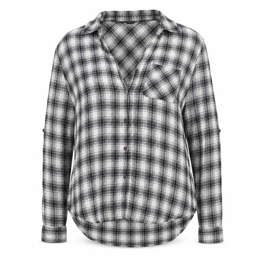Womens UK Size 10 New Look Black Basic Button-Up