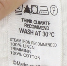 Marks and Spencer Women’s White Linen Shorts Size 14